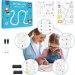 64 page reusable magic tracing book & dot to dot writing practice copybook set