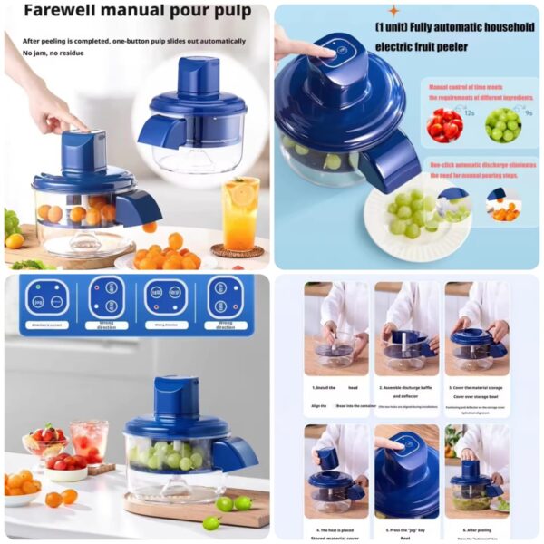 fully automatic household electric fruit peeler with one button smart discharge