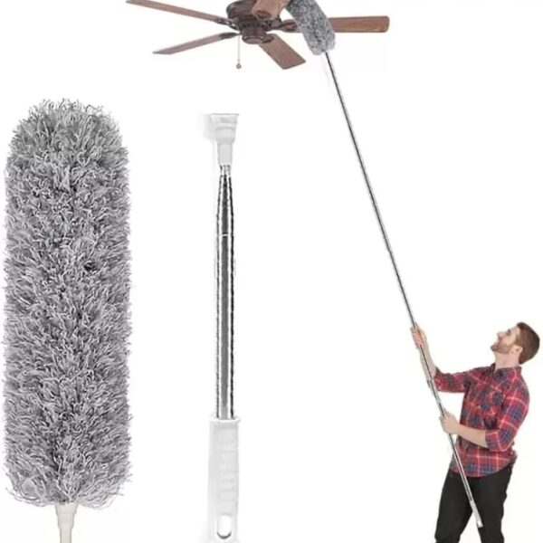 microfiber extendable fan cleaning duster with long telescopic rod