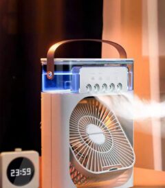 3 in 1 portable usb mini air cooler & desktop water mist humidifier fan