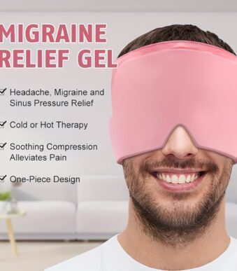 360° wearable migraine & headache relief gel ice cap for hot & cold compression therapy