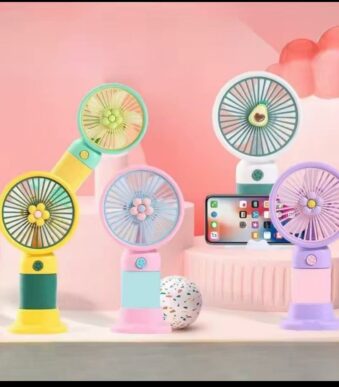 2 in 1 rechargeable mini handheld fan & mobile stand holder
